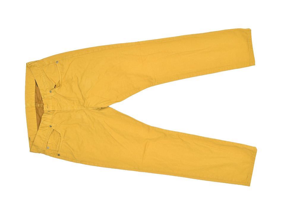 7 For All Mankind Men's Yellow Straight Leg Chino Jeans Pants 36x28 USA MADE